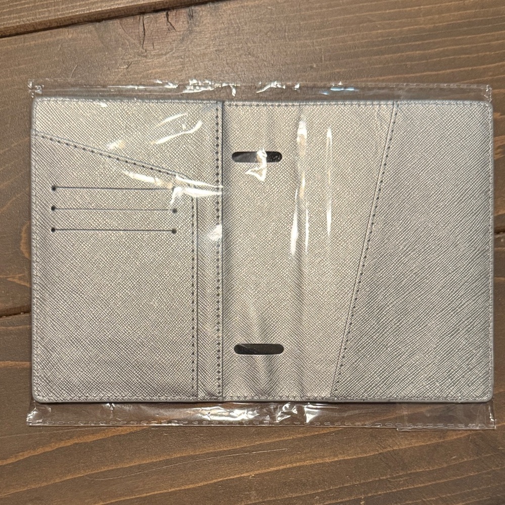 Silver Textured Wallet book inspired